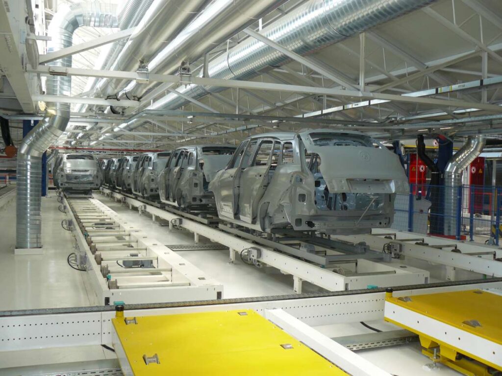 FIAT Srbsko - dopravníky a skid rámy lakovna